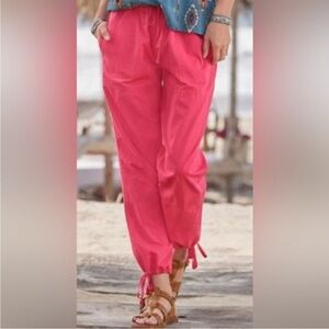 Sundance Rippling Tides high rise cotton utility jogger pants M